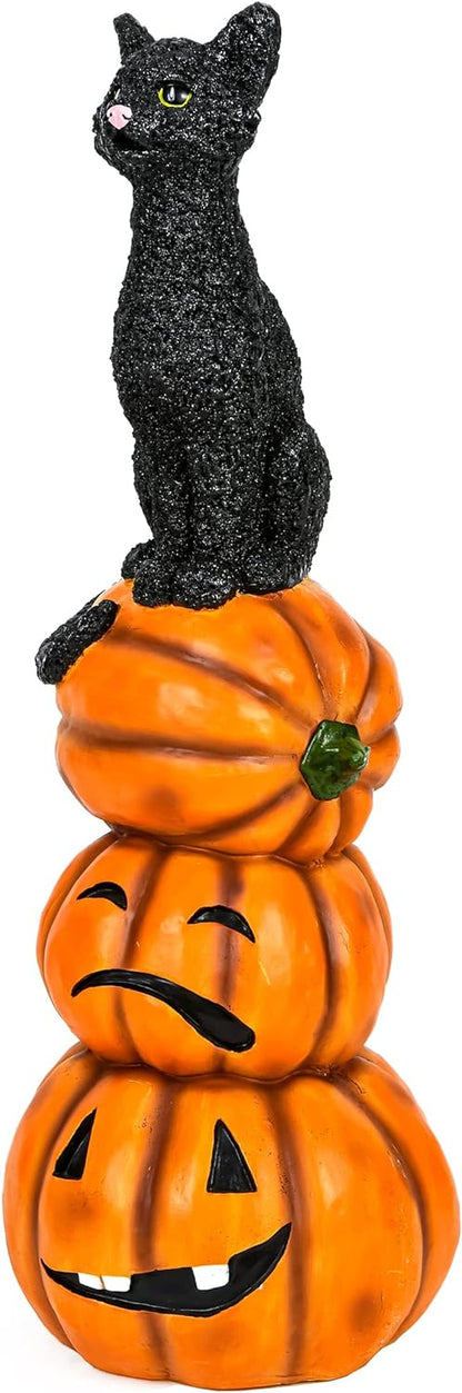 Black cat and a bunch of pumpkins, Halloween collection