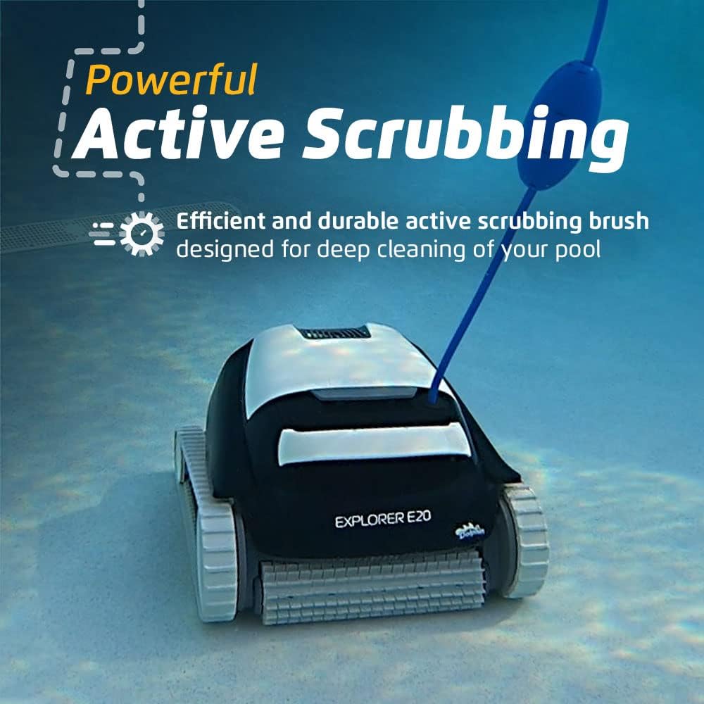 Robotic Pool Vacuum Cleaner All Pools up to 30 FT - Scrubber Brush Easy Top Load Filters