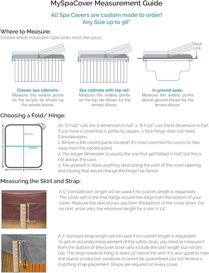 Custom-Made, Durable Hot tub, Spa Cover Replacement, 5 Year Warrantee. EPS Insulation Foam Range 4,5,6" Taper Any Shape and Size up to 96 inch