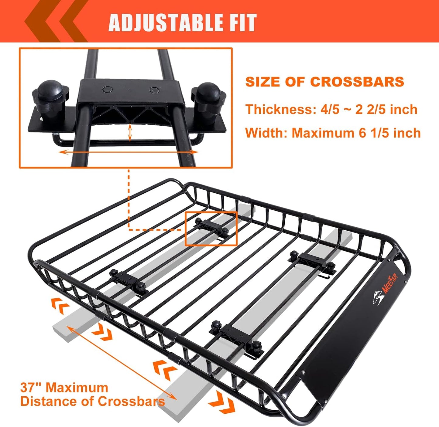 Roof Rack Universal Roof Basket 51" X 36" X 5" + Waterproof Bag