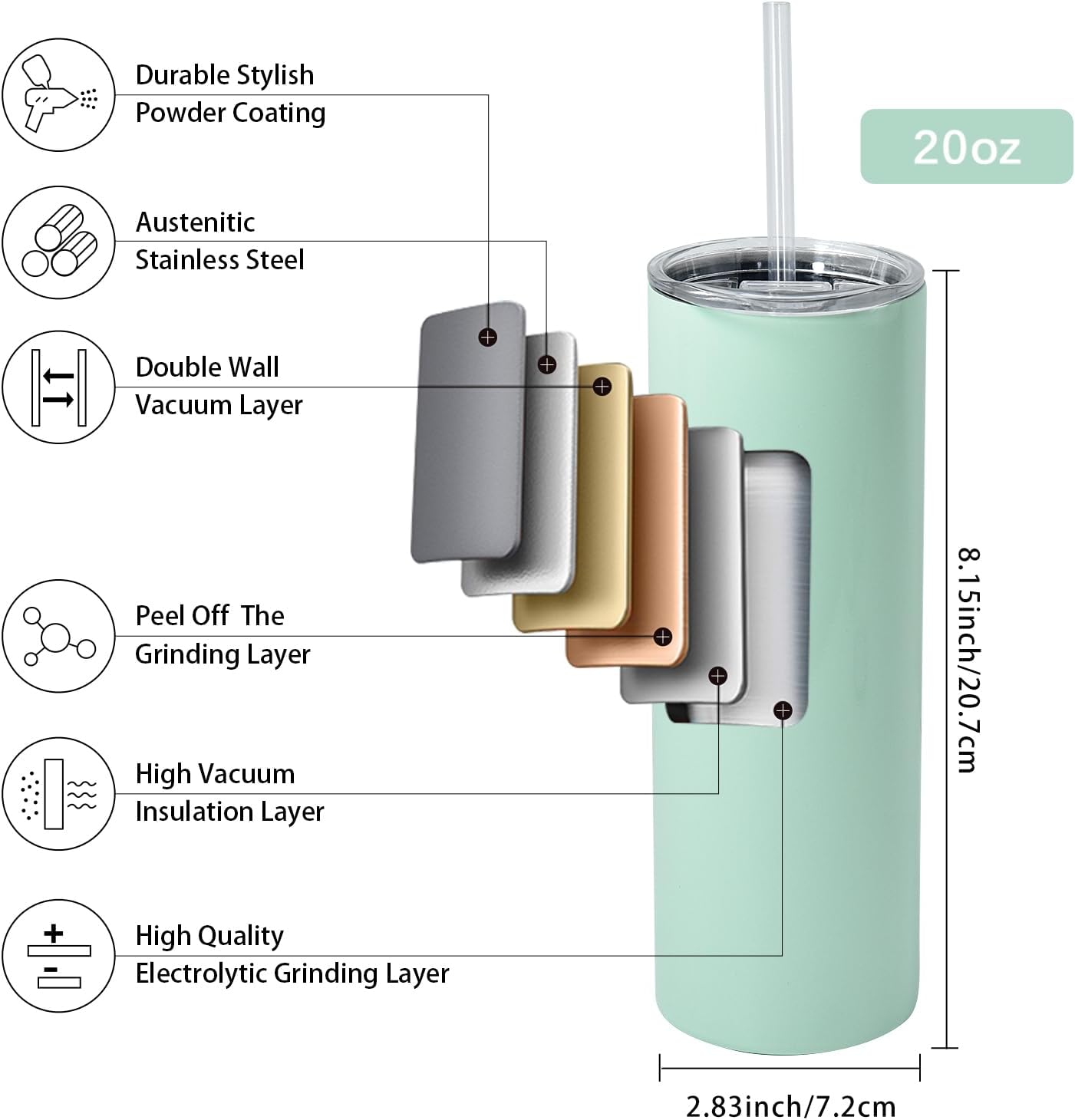40 oz sublimation glass