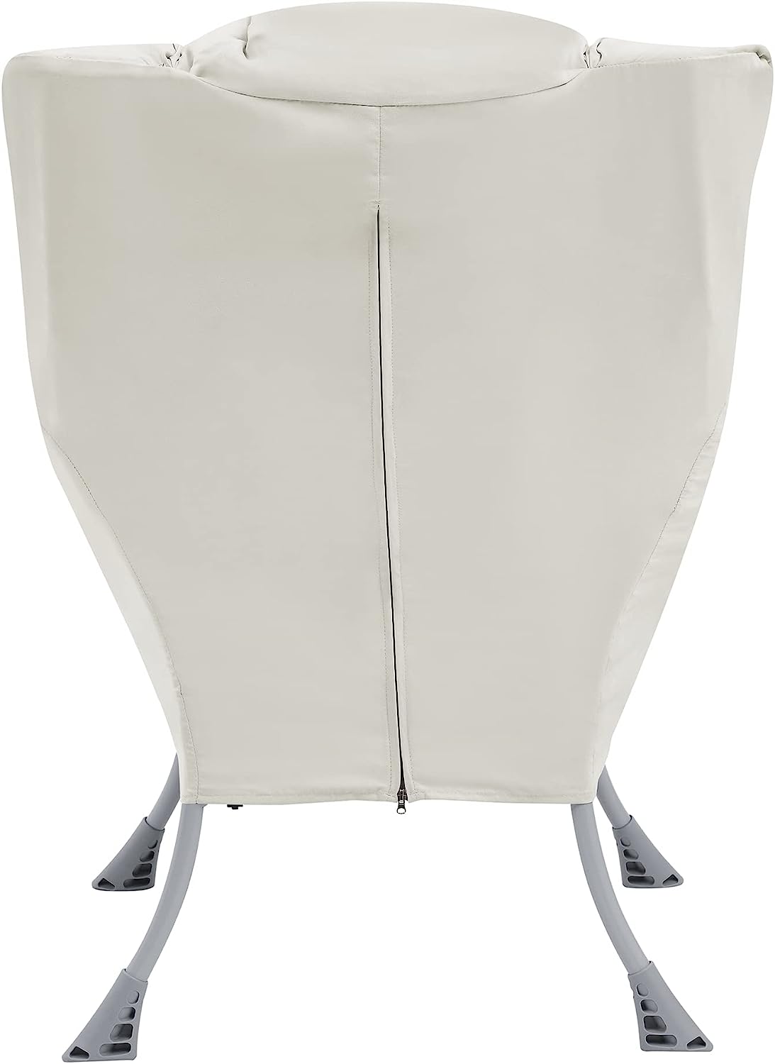 Living and More High Back Sofa Chair, Modern Fabric Lazy Chair, Accent Contemporary Lounge Chair, Cool Grey