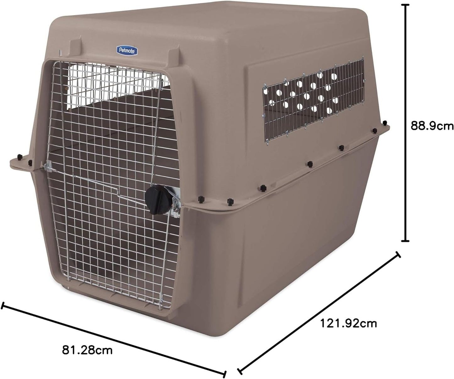 Petmate Ultra Vari Dog Kennel for Extra Large Dogs (Durable, Heavy Duty Dog Travel Crate, Made with Recycled Materials, 48 in. Long) 90 to 125 lbs, Made in USA