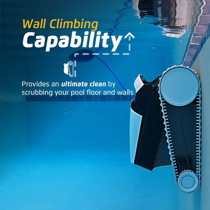 Robotic Pool Vacuum Cleaner All Pools up to 30 FT - Scrubber Brush Easy Top Load Filters