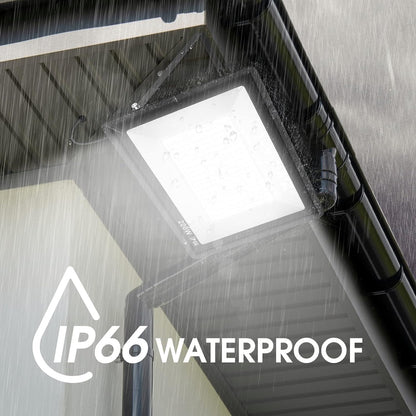 3 Pack 200W LED Flood Light,Super Bright Exterior Security Lights With Plug,IP66 Waterproof Outdoor Flood Light, 22800lm 5000K Daylight White Floodlight for Yard, Garden,Basketball Court, Arena