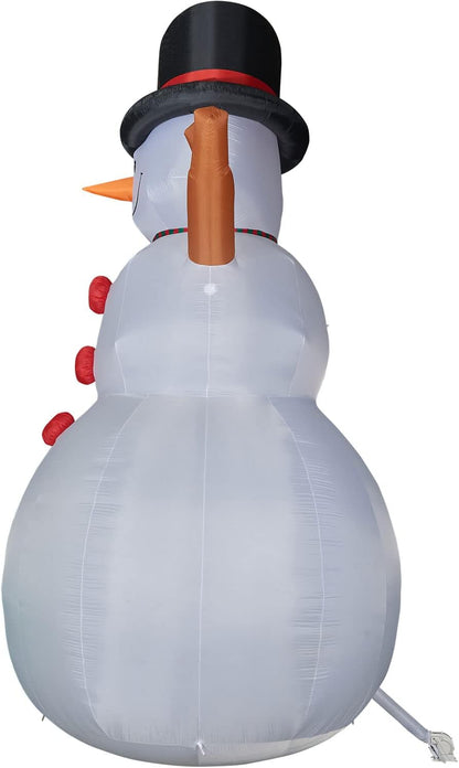 Farm 20ft. Tall Pre-Lighted Christmas Inflatable | Happy Snowman with RGB Lights and Storage Bag | Outdoor Holiday Amplified Holiday Celebration Party Decoration