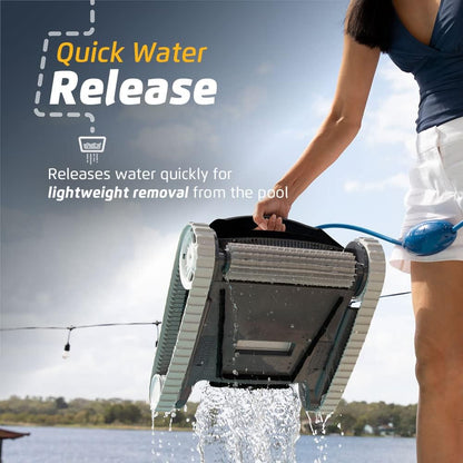 Robotic Pool Vacuum Cleaner All Pools up to 30 FT - Scrubber Brush Easy Top Load Filters