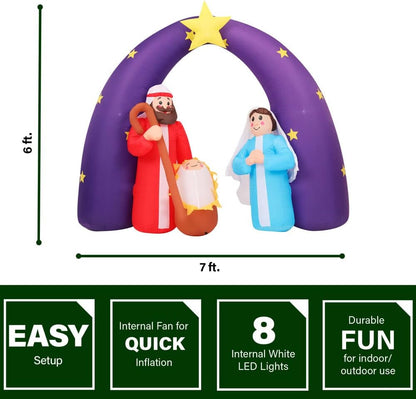 Farm 20ft. Tall Pre-Lighted Christmas Inflatable | Happy Snowman with RGB Lights and Storage Bag | Outdoor Holiday Amplified Holiday Celebration Party Decoration