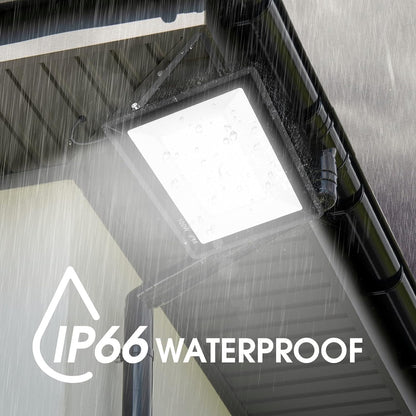 3 Pack 200W LED Flood Light,Super Bright Exterior Security Lights With Plug,IP66 Waterproof Outdoor Flood Light, 22800lm 5000K Daylight White Floodlight for Yard, Garden,Basketball Court, Arena