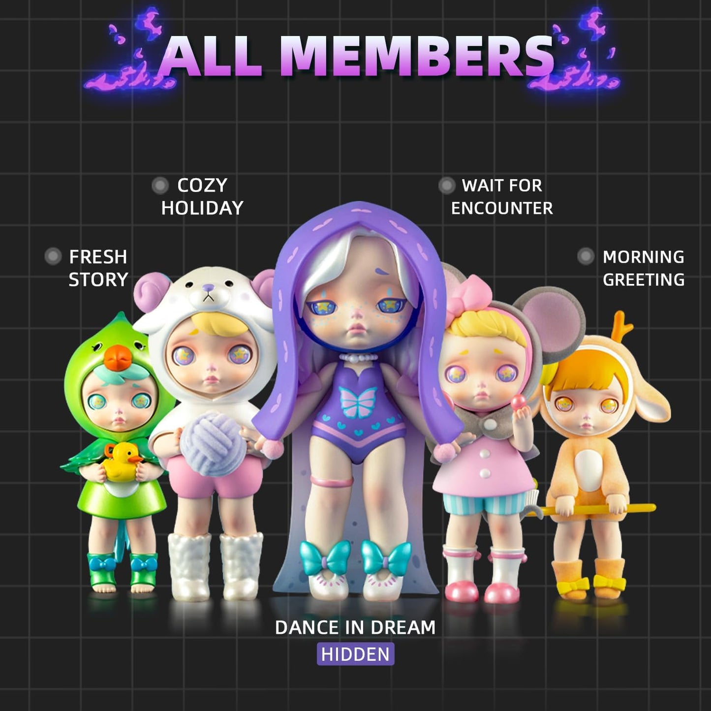 12-Pack Blind Box, Fashion Trendsetters Series Cute Blind Box Action Figures Popular Collectible Toys Birthday Halloween Christmas Gifts