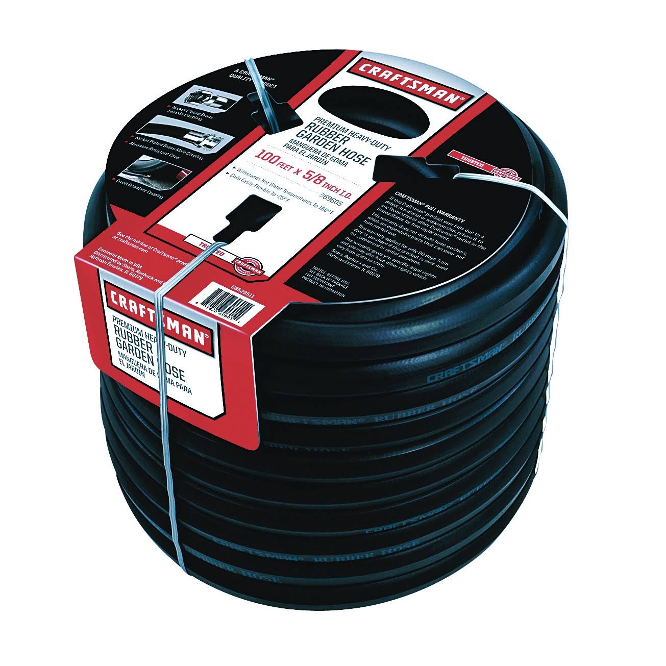 Craftsman Premium Rubber Garden Hose, 100ft. x 5/8. inch