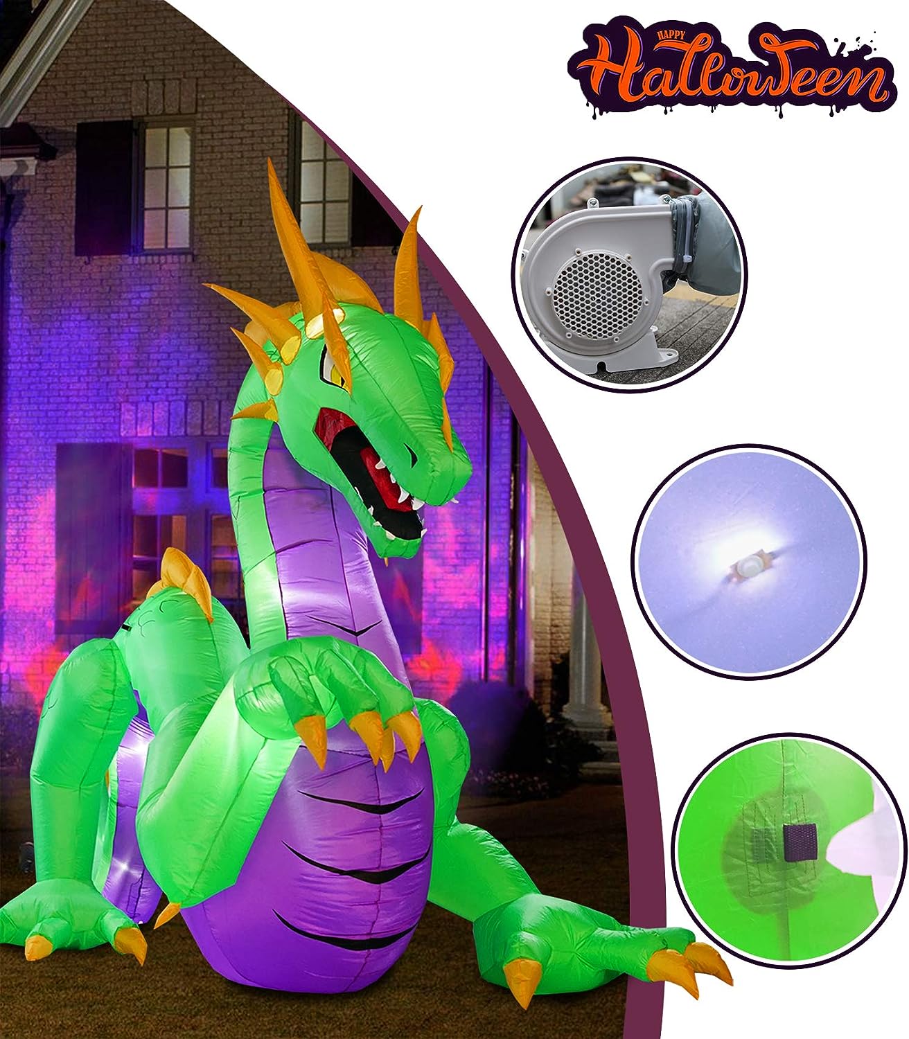 14ft Giant Inflatable Halloween Dragon