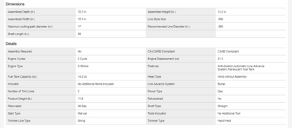 ECHO SRM-225 21.2 cc Gas 2-Stroke Cycle Straight Shaft Trimmer