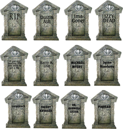 12 Halloween Tombstones for Halloween Cemetery