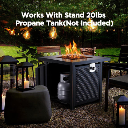 Gas Fire Pit Table, 50,000 BTU Outdoor Propane Fire Pit