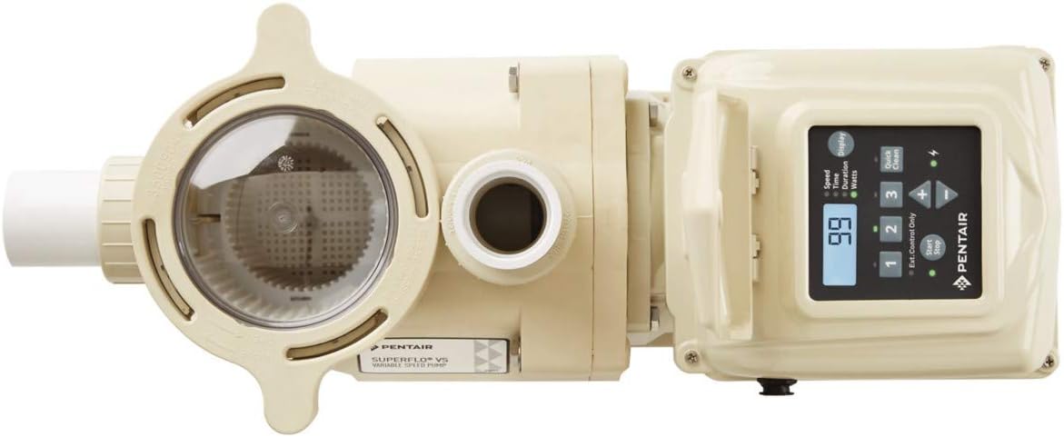 Pentair EC-342001 SuperFlo VS Variable Speed Pool Pump, 1 1/2 Horsepower, 115/208-230 Volt, 1 Phase - Energy Star Certified, Almond