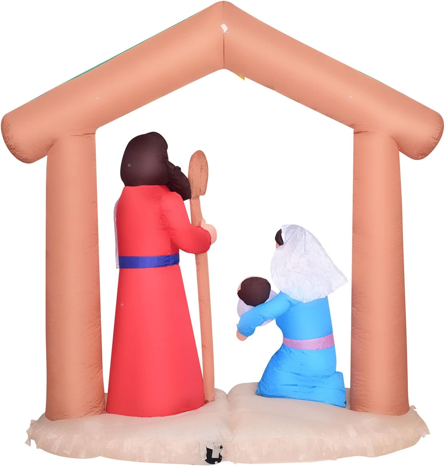 Farm 20ft. Tall Pre-Lighted Christmas Inflatable | Happy Snowman with RGB Lights and Storage Bag | Outdoor Holiday Amplified Holiday Celebration Party Decoration