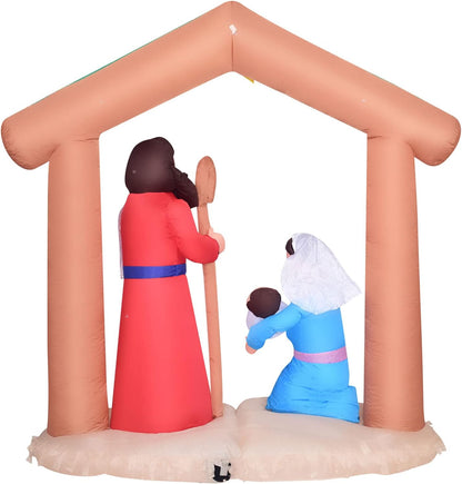 Farm 20ft. Tall Pre-Lighted Christmas Inflatable | Happy Snowman with RGB Lights and Storage Bag | Outdoor Holiday Amplified Holiday Celebration Party Decoration