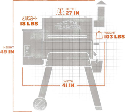 Traeger Grills Pro 22 Electric Wood Pellet Grill and Smoker, Bronze