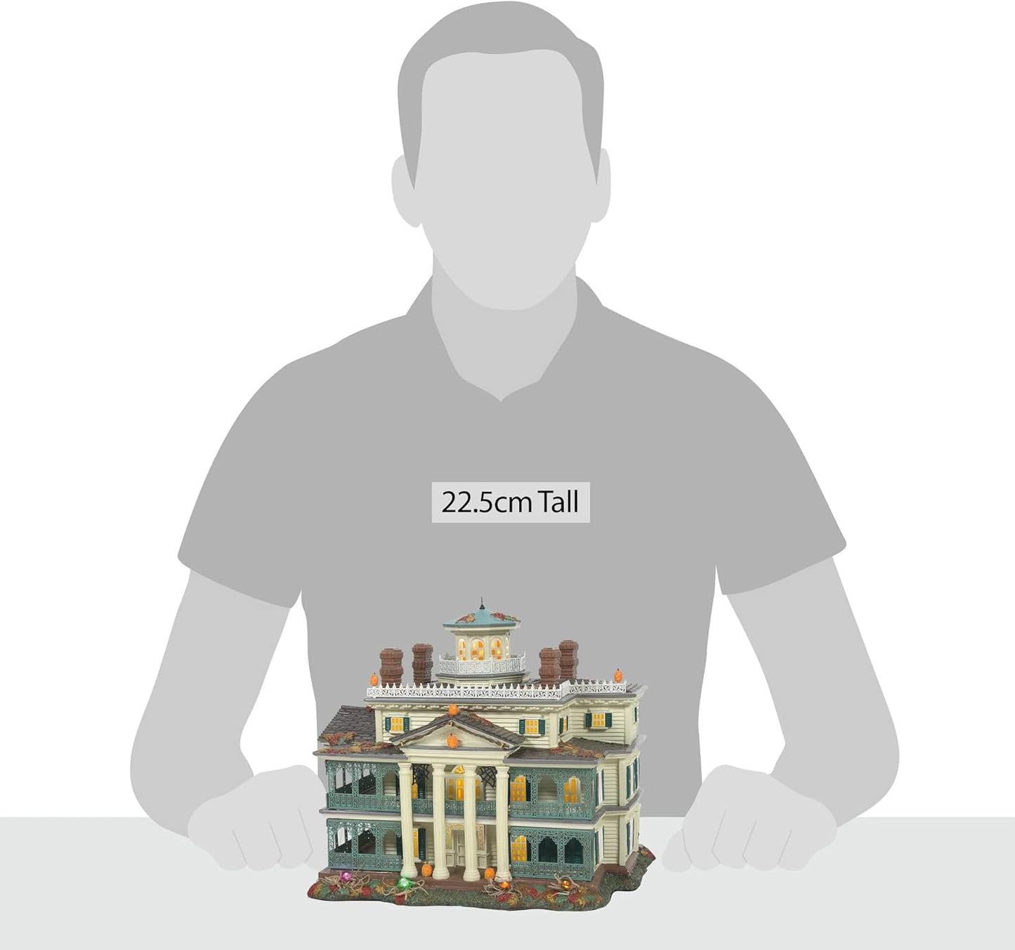 Department 56 Snow Village Halloween Disneyland Haunted Mansion Lit Building, 9.1 Inch, Multicolor