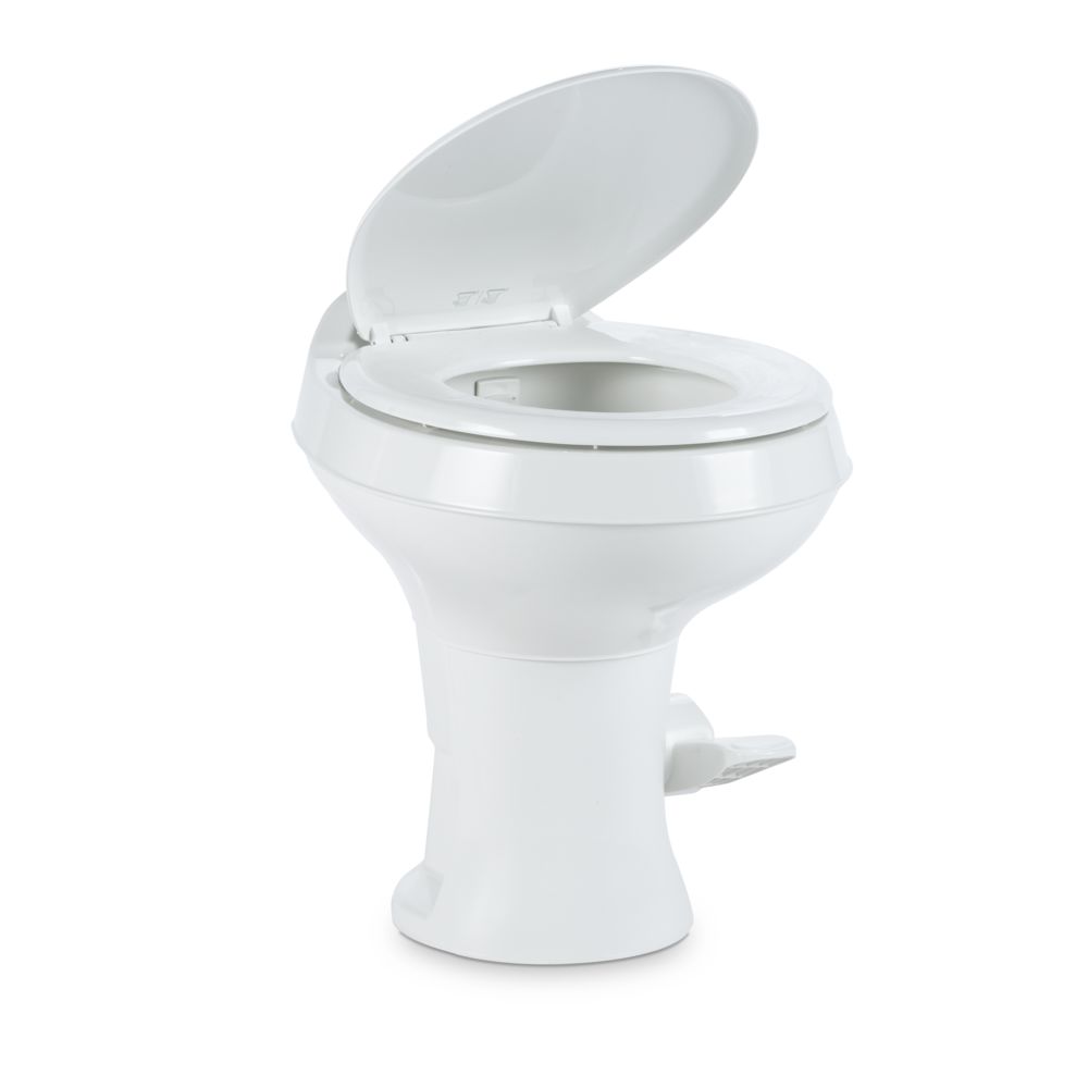 Dometic 302300071 300 Series Standard Height Heavy Duty Plastic RV Toilet, White