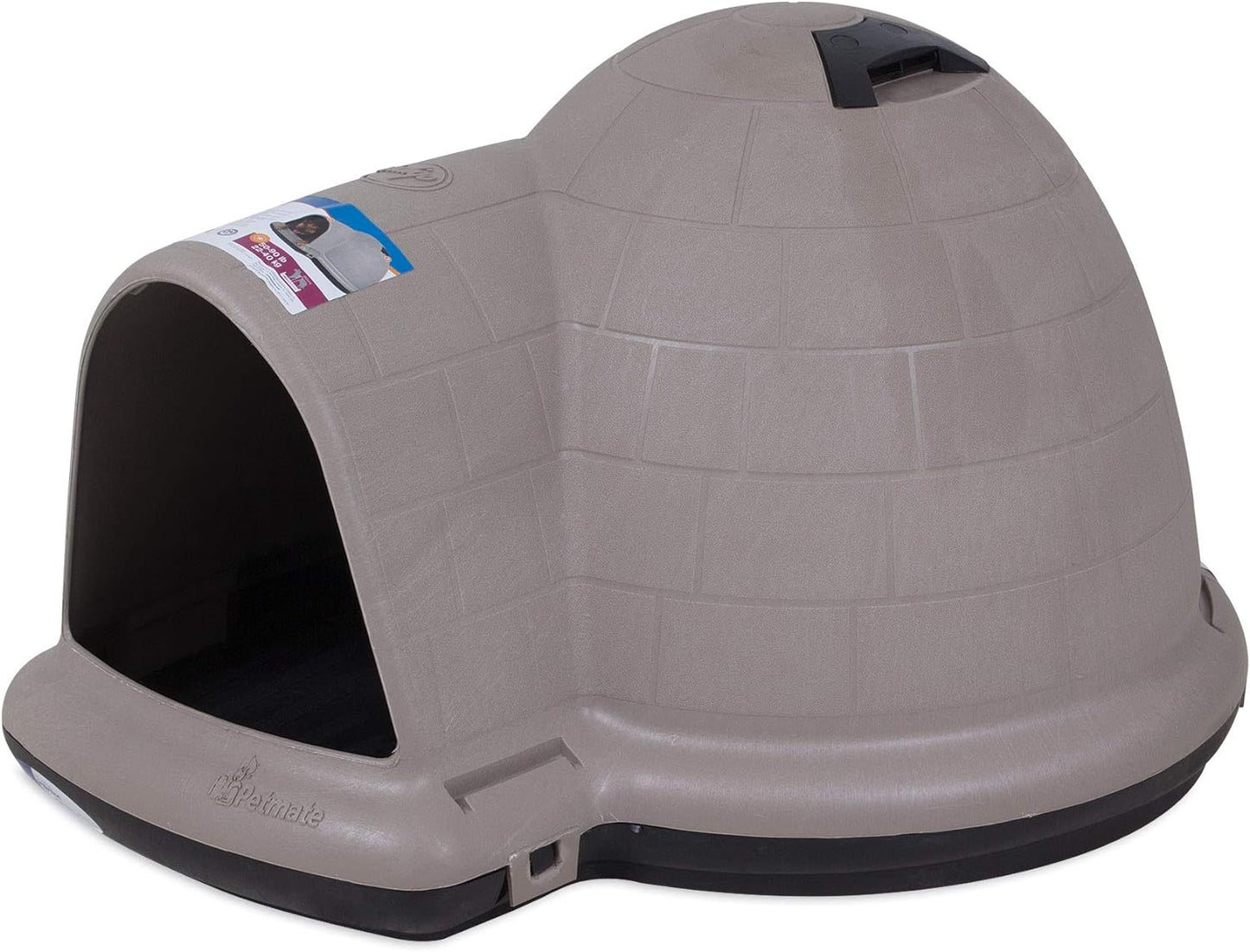 Petmate Indigo Dog House (Igloo Dog House, Made in USA with 90% Recycled Materials, All-Weather Protection Pet Shelter) for XL Dogs -90 to 125 pounds, Made in USA