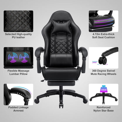 Classic PU Leather Large and Tall Ergonomic Computer Chair