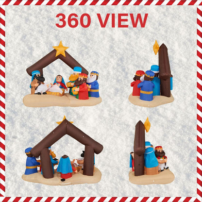 Farm 20ft. Tall Pre-Lighted Christmas Inflatable | Happy Snowman with RGB Lights and Storage Bag | Outdoor Holiday Amplified Holiday Celebration Party Decoration