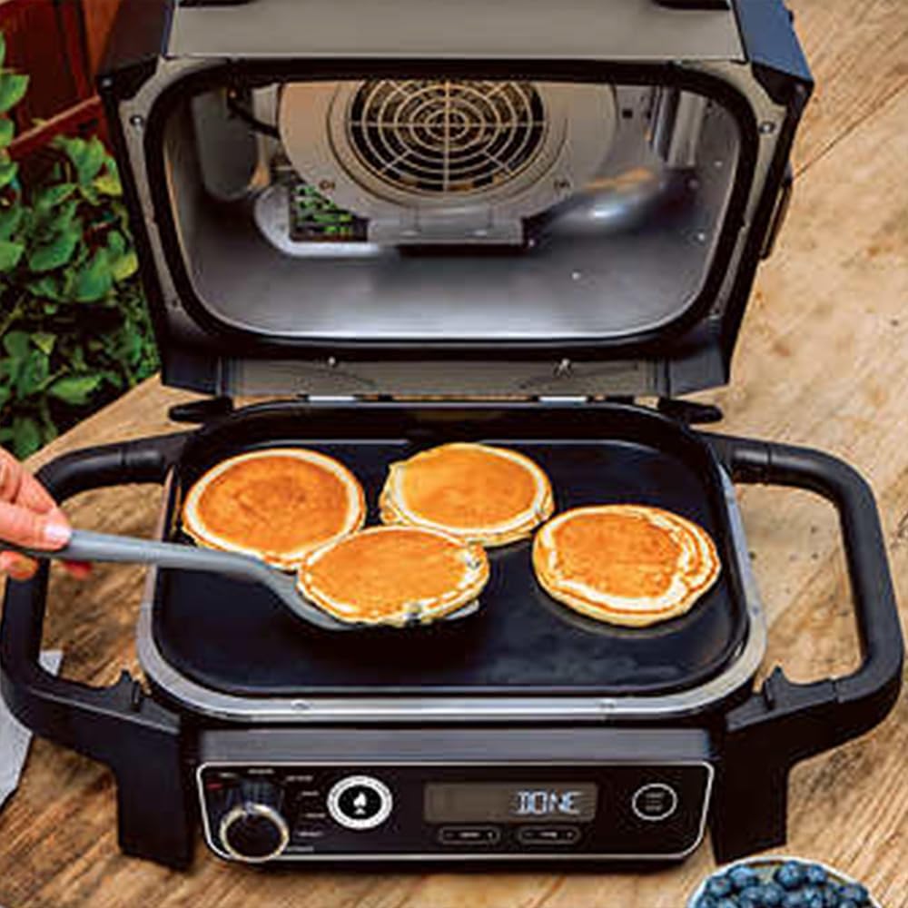 Professional Outdoor Grill and Smoker, Built-in Thermometer, 7-in-1 main grill, BBQ Smoker, Air Fryer, Bake, Bake, dehydrate, Grill, Firewood Pellet, Portable, electric (updated)