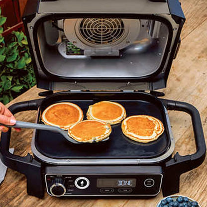 Professional Outdoor Grill and Smoker, Built-in Thermometer, 7-in-1 main grill, BBQ Smoker, Air Fryer, Bake, Bake, dehydrate, Grill, Firewood Pellet, Portable, electric (updated)