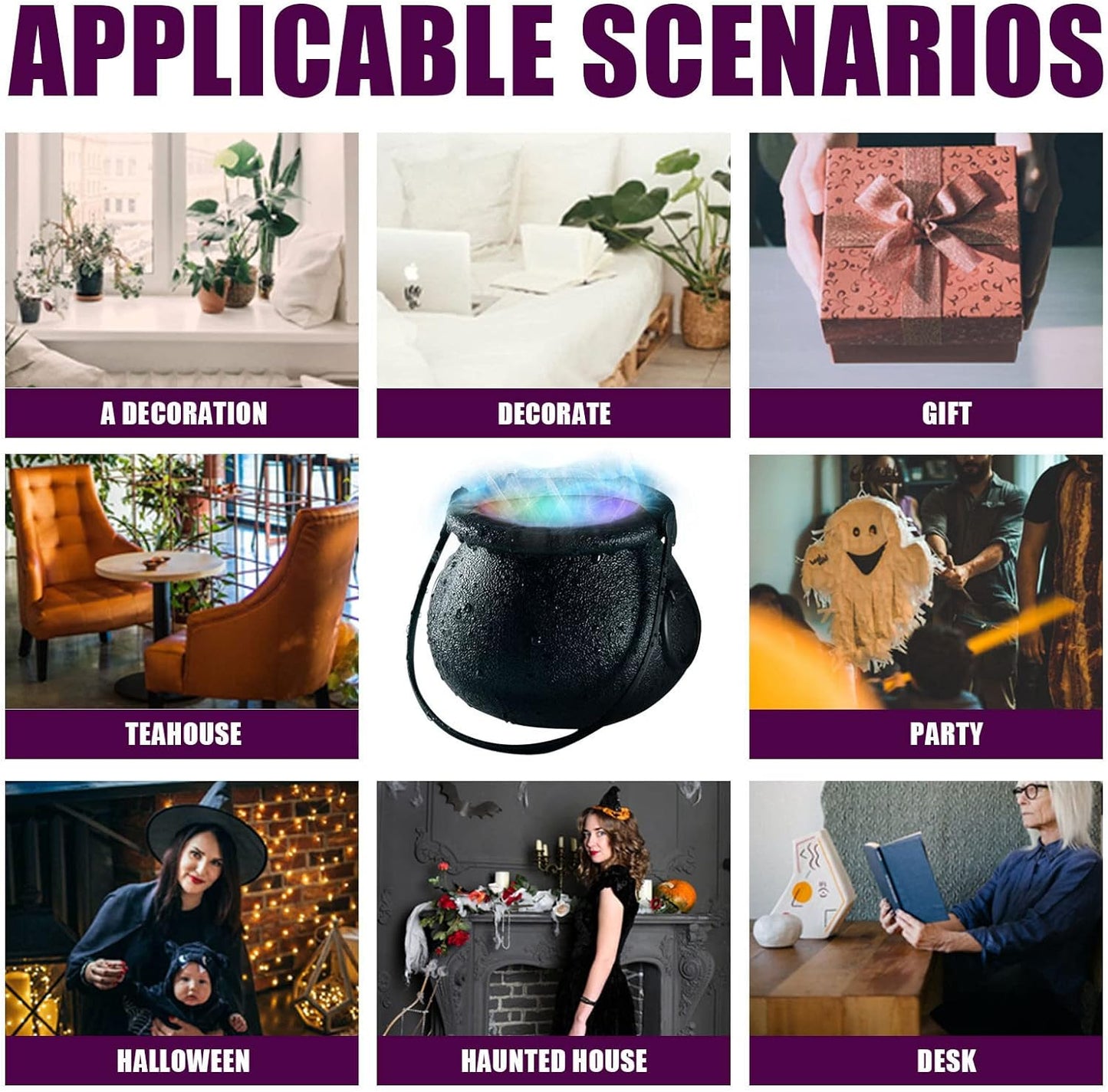 Halloween Smoke Machine - LED Light Color Changing