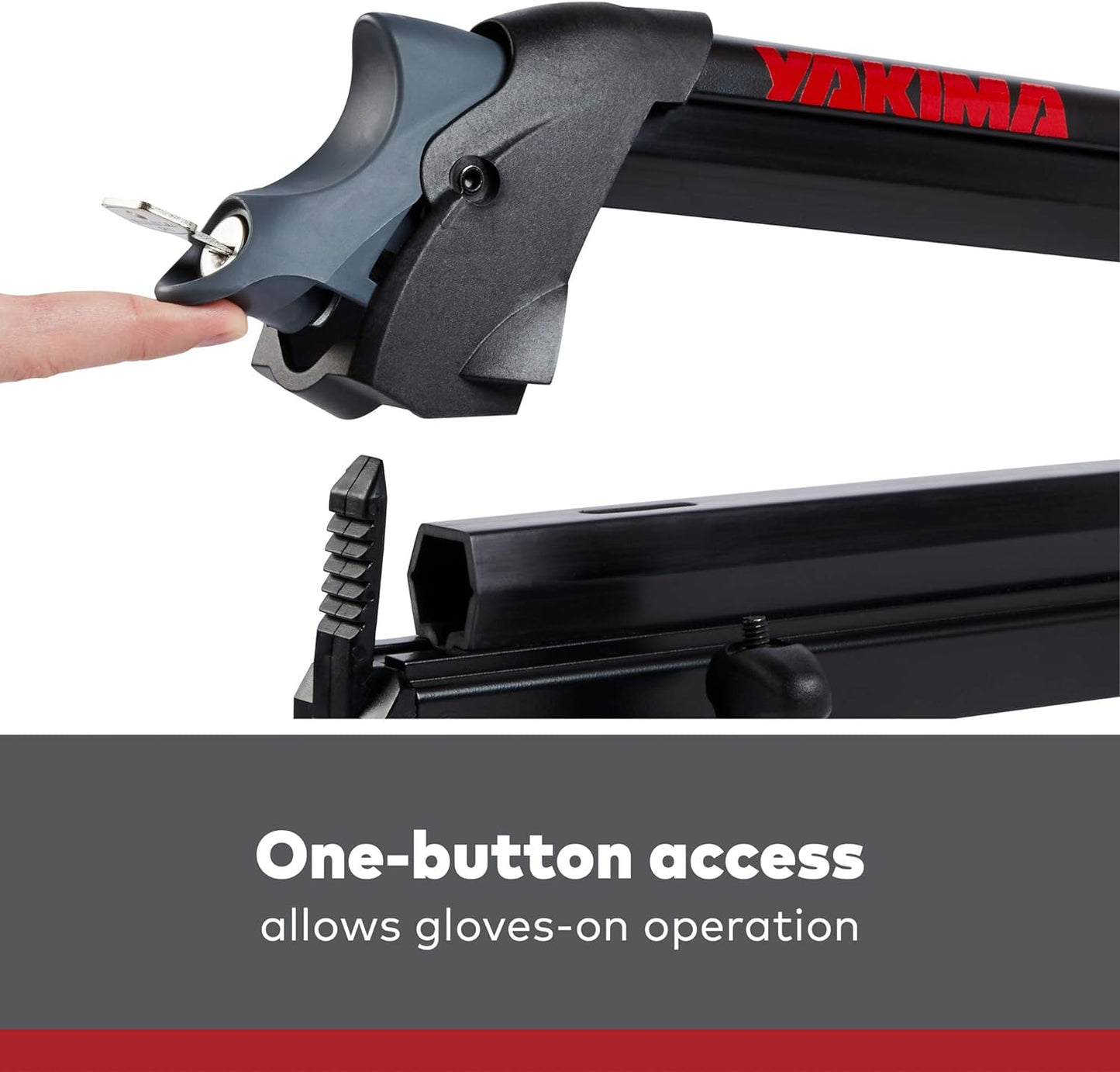 Yakima, PowderHound 6 Ski & Snowboard Mount, Fits Up to 6 Pairs of Skis or 4 Snowboards, Rides Quietly, Fits Most Roof Racks, Black