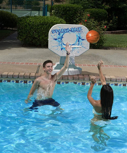 Splashback Poolside Basketball Game , Blue 34W x 38D x 45H in.