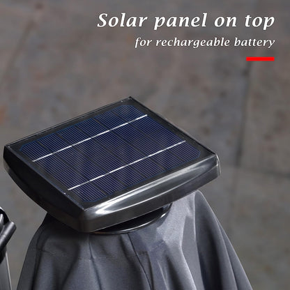 12ft Solar LED Patio Umbrella Outdoor Round Umbrella Large Cantilever Umbrella with LED Lights Windproof Bias Umbrella Heavy Duty Parasol for Garden Deck Pool Patio