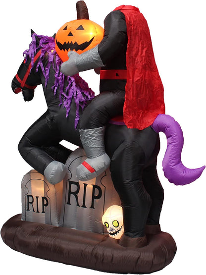 6.5ft tall Halloween inflatable headless horseman