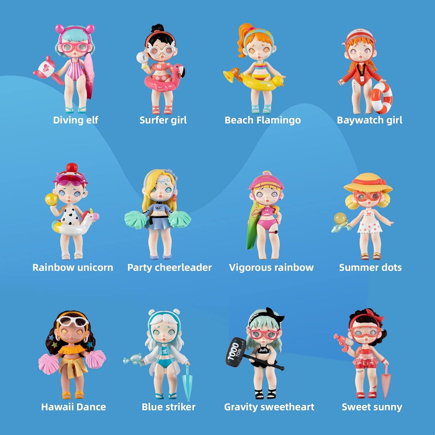 12-Pack Blind Box, Fashion Trendsetters Series Cute Blind Box Action Figures Popular Collectible Toys Birthday Halloween Christmas Gifts