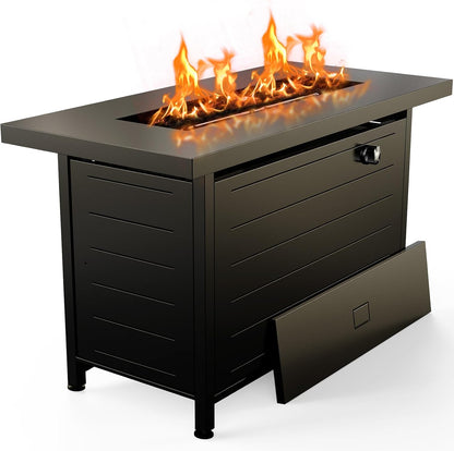 Gas Fire Pit Table, 50,000 BTU Outdoor Propane Fire Pit