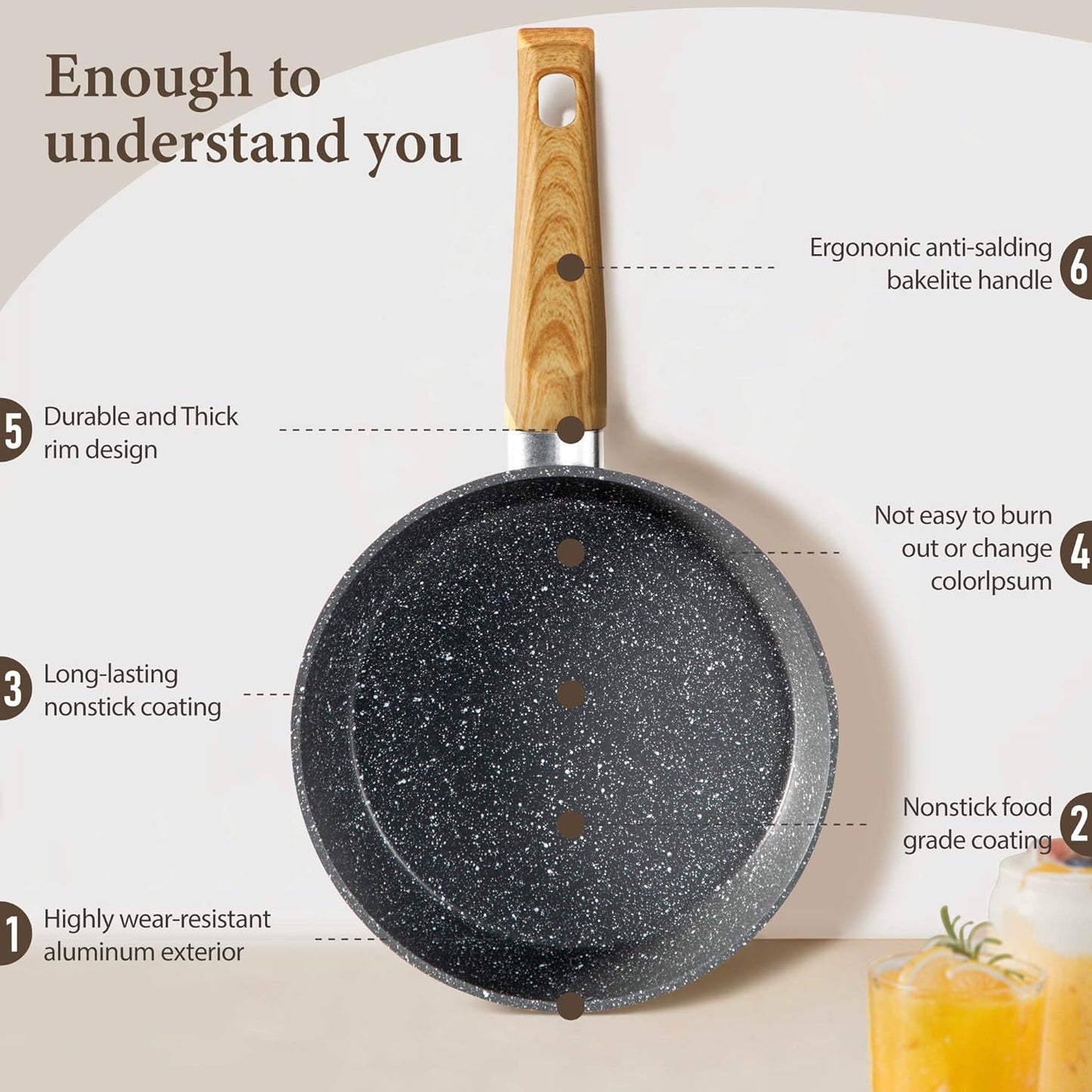 Kitchen Academy Induction Cookware Sets - 12 Piece Green Cooking Pan Set, Granite Nonstick Pots and Pans Set