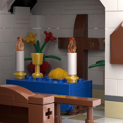 Christmas Country Church Building Kit, MOC-147549 Winter Modular Building Blocks Christmas House Building Block Building Toy (1769 Pieces)