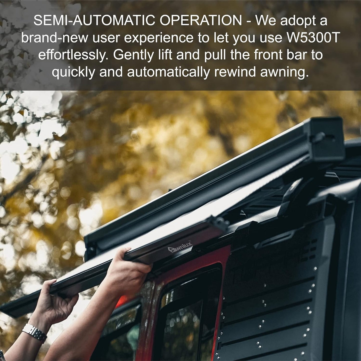 W5300T semi-automatic retractable awning