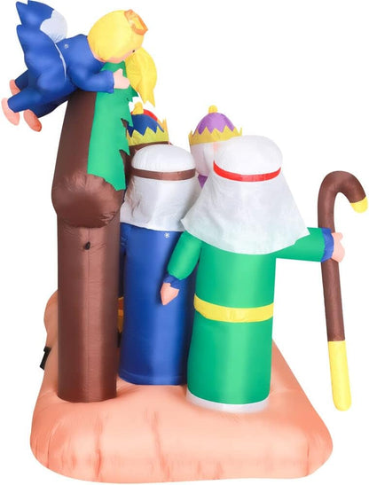 Farm 20ft. Tall Pre-Lighted Christmas Inflatable | Happy Snowman with RGB Lights and Storage Bag | Outdoor Holiday Amplified Holiday Celebration Party Decoration