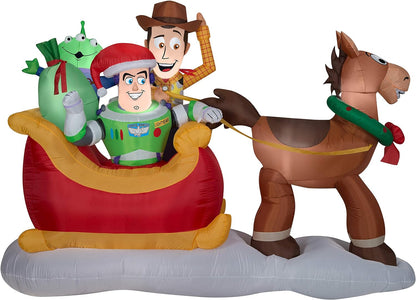 Inflatable Toy Story with Sleigh Disney Christmas Inflatable Scene
