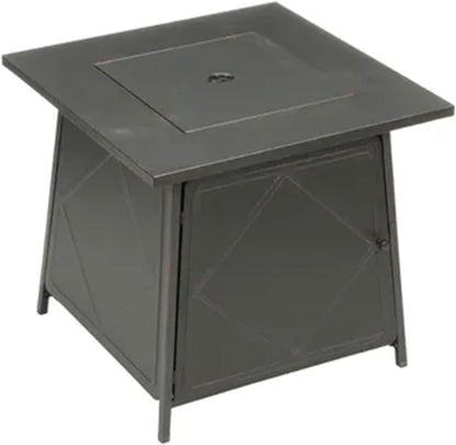 Four Seasons Patio Dual Heat 50,000 BTU Square Gas Fire Pit