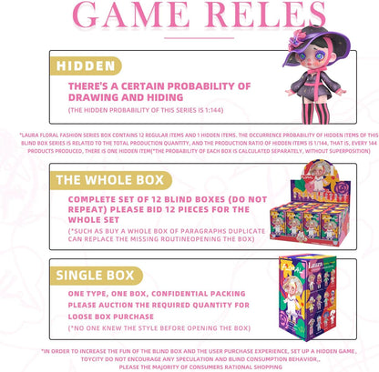 12-Pack Blind Box, Fashion Trendsetters Series Cute Blind Box Action Figures Popular Collectible Toys Birthday Halloween Christmas Gifts