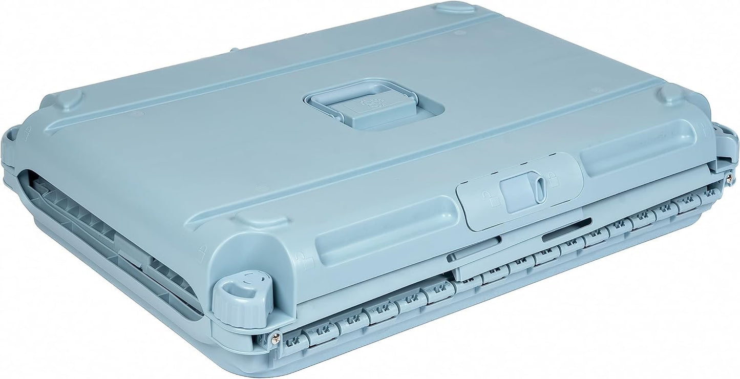 SportPet Designs Plastic Kennels Rolling Plastic Airline Approved Wire Door Travel Dog Crate, XXX-Large, Gray