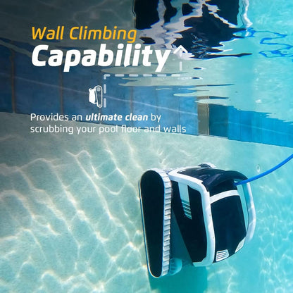 Robotic Pool Vacuum Cleaner All Pools up to 30 FT - Scrubber Brush Easy Top Load Filters