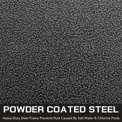 All-In-One Pool Basketball Hoop - Includes Composite Basketball, Air Pump, & Tools - Matte Black Heavy Duty Set - Adjustable Poolside Basketball Goal - Made for Kids, Teens, & Adults