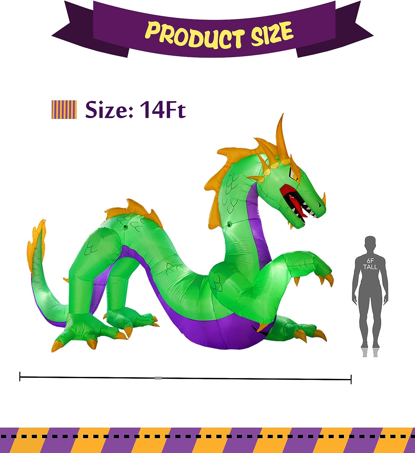14ft Giant Inflatable Halloween Dragon