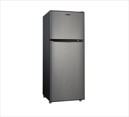 Galanz 4.6. Cu ft Two Door Mini Refrigerator with Freezer, Stainless Steel