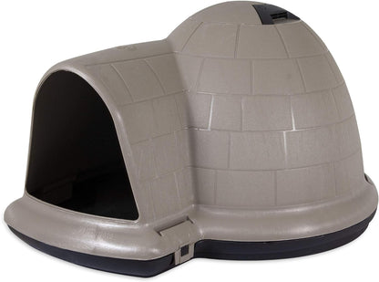 Petmate Indigo Dog House (Igloo Dog House, Made in USA with 90% Recycled Materials, All-Weather Protection Pet Shelter) for XL Dogs -90 to 125 pounds, Made in USA